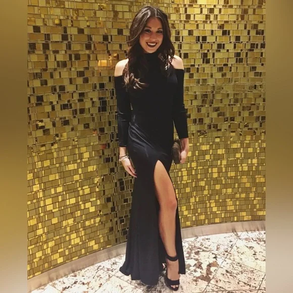 Nordstrom La Femme Black Formal Dress Size